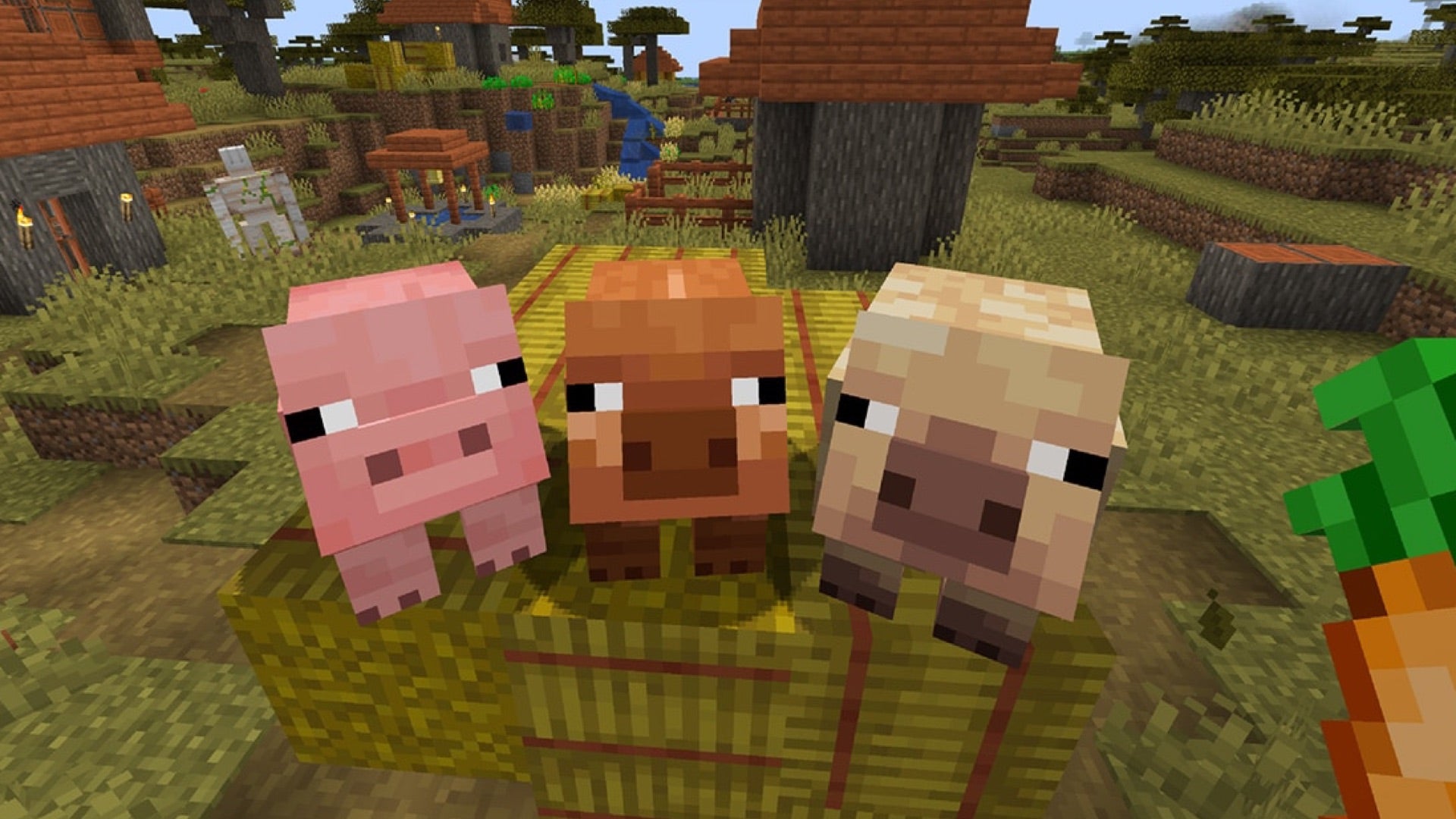 Minecraft adds new pig variants, ambient falling leaves, wildflowers, and more for public testing