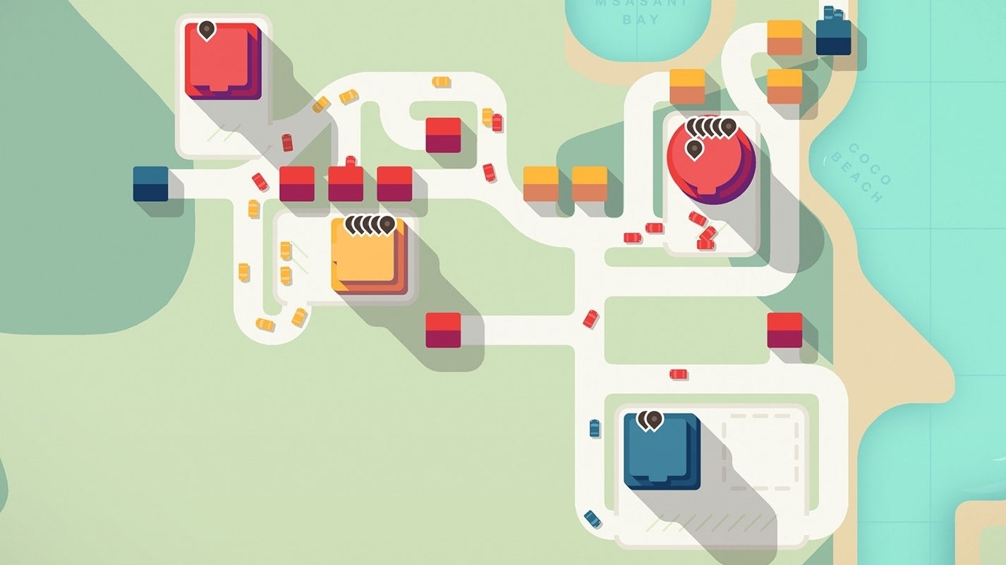 Mini Motorways' acclaimed minimalist road-building strategy comes to Steam in July