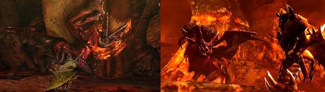 Monster Hunter 4 shots show fiery locations, monsters