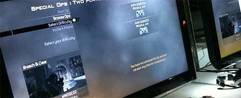 Modern Warfare 2 - first lobby screen