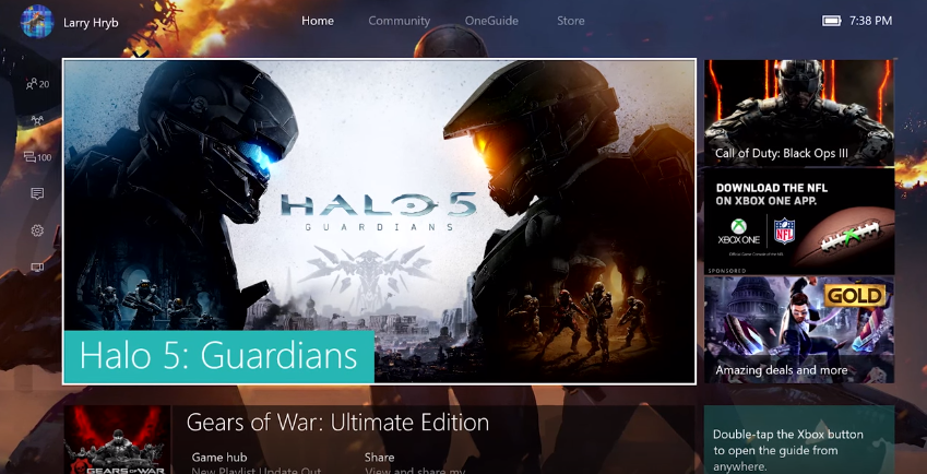 New Xbox One UI does not support Kinect gestures