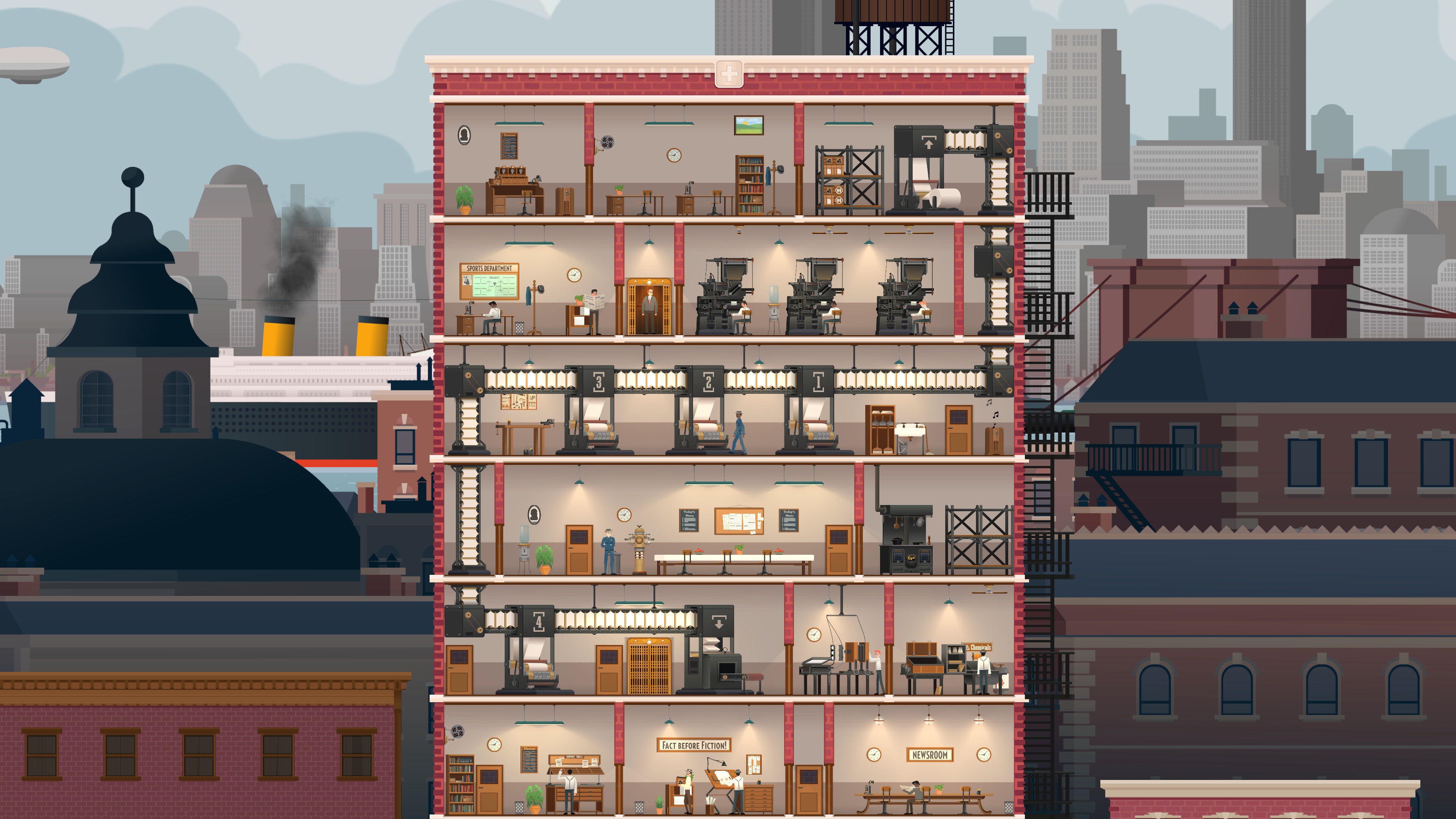 News Tower lets you manage a newspaper in 1930s New York, and there's a demo