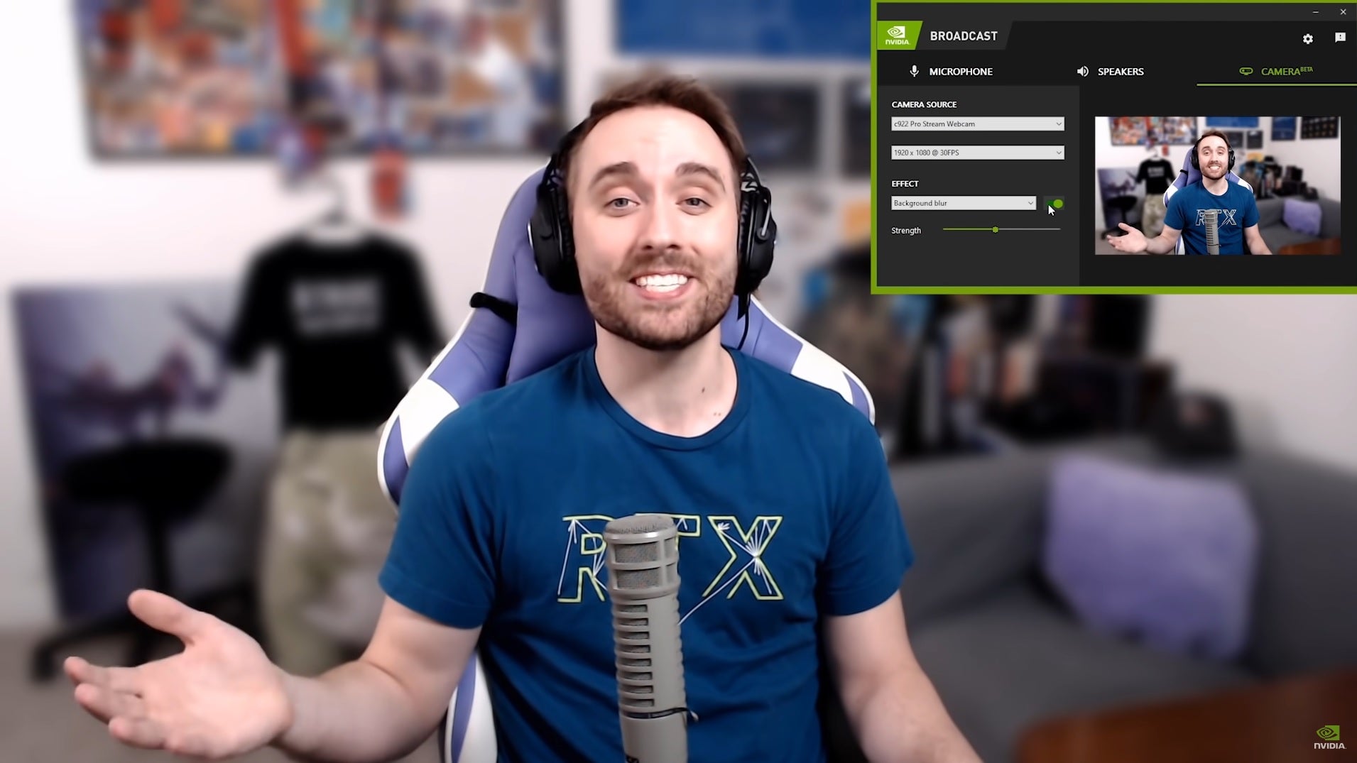 Nvidia Broadcast removes backgrounds and noises