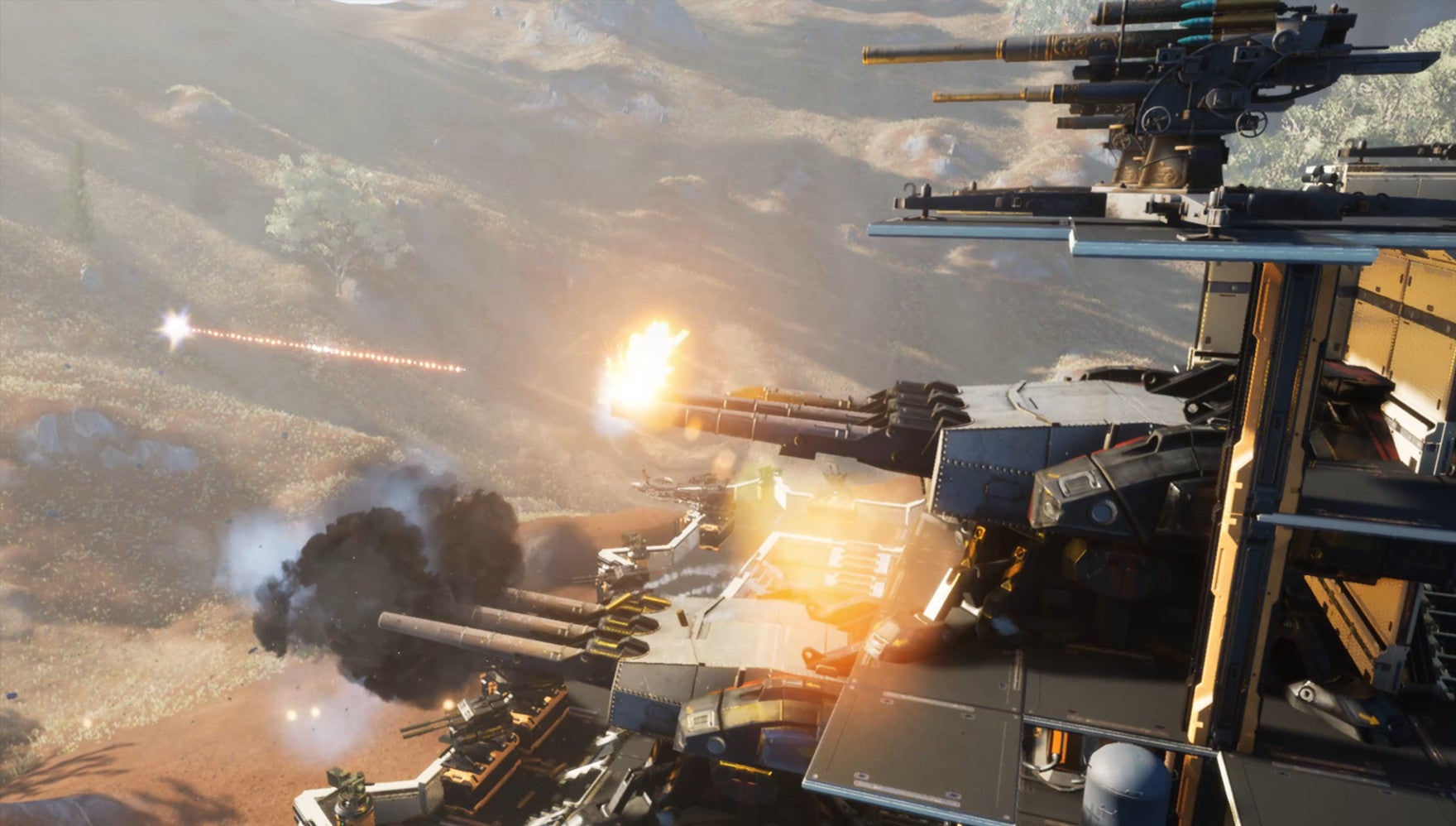 Outpost is a co-op shooter about building a base and battling swarms