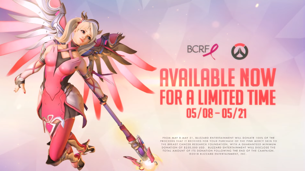 “We are not making any profit from sales of the Overwatch Pink Mercy Skin” - Sony