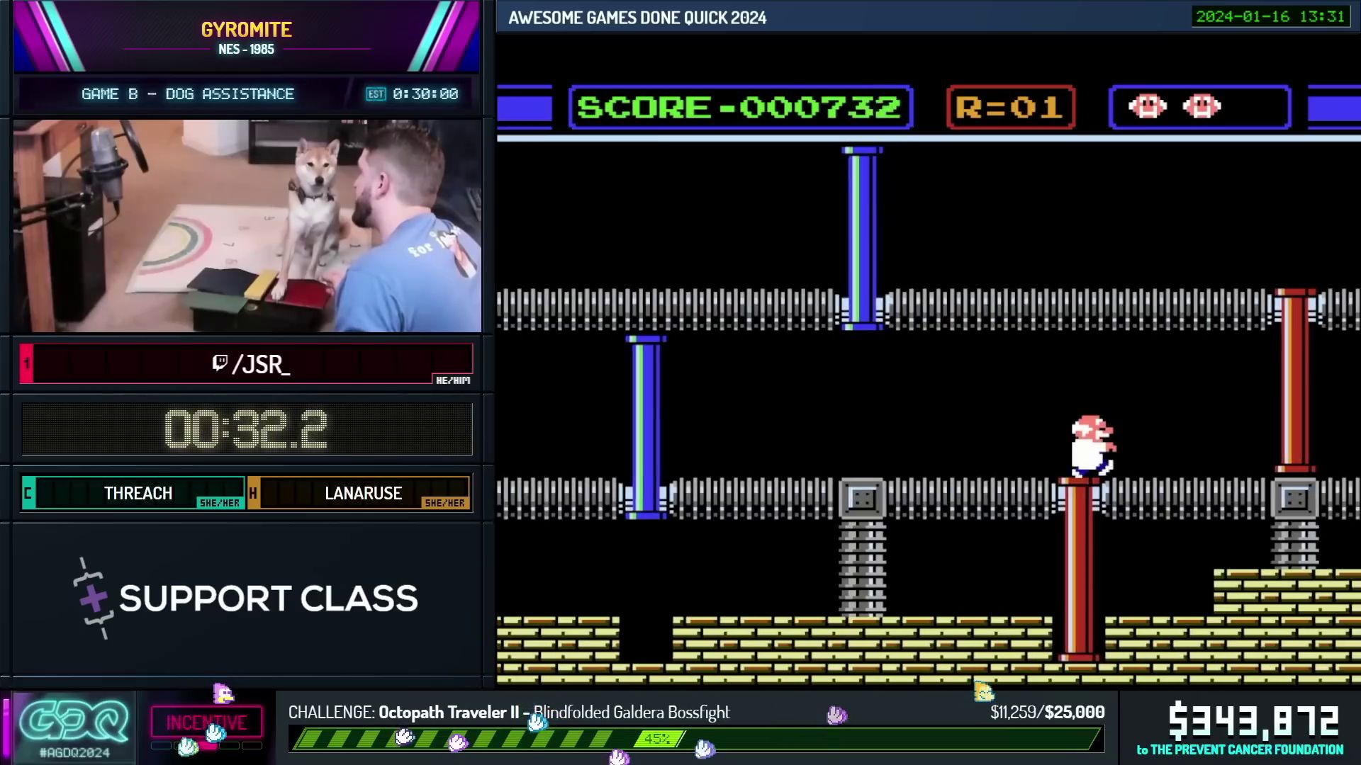 I regret to inform you the Games Done Quick dog did not get a world record speedrun time