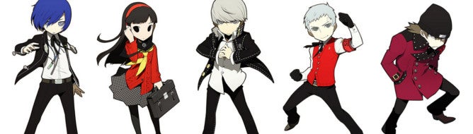 Persona Q: Shadow of the Labyrinth screens show chibi RPG action