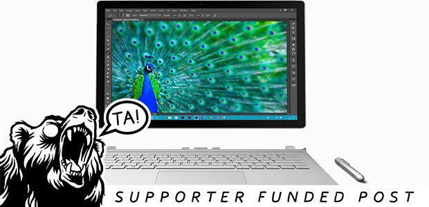 Surfacebook gaming