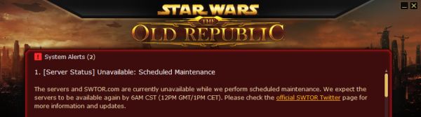 Why Is SWTOR Down During Europe's Day?