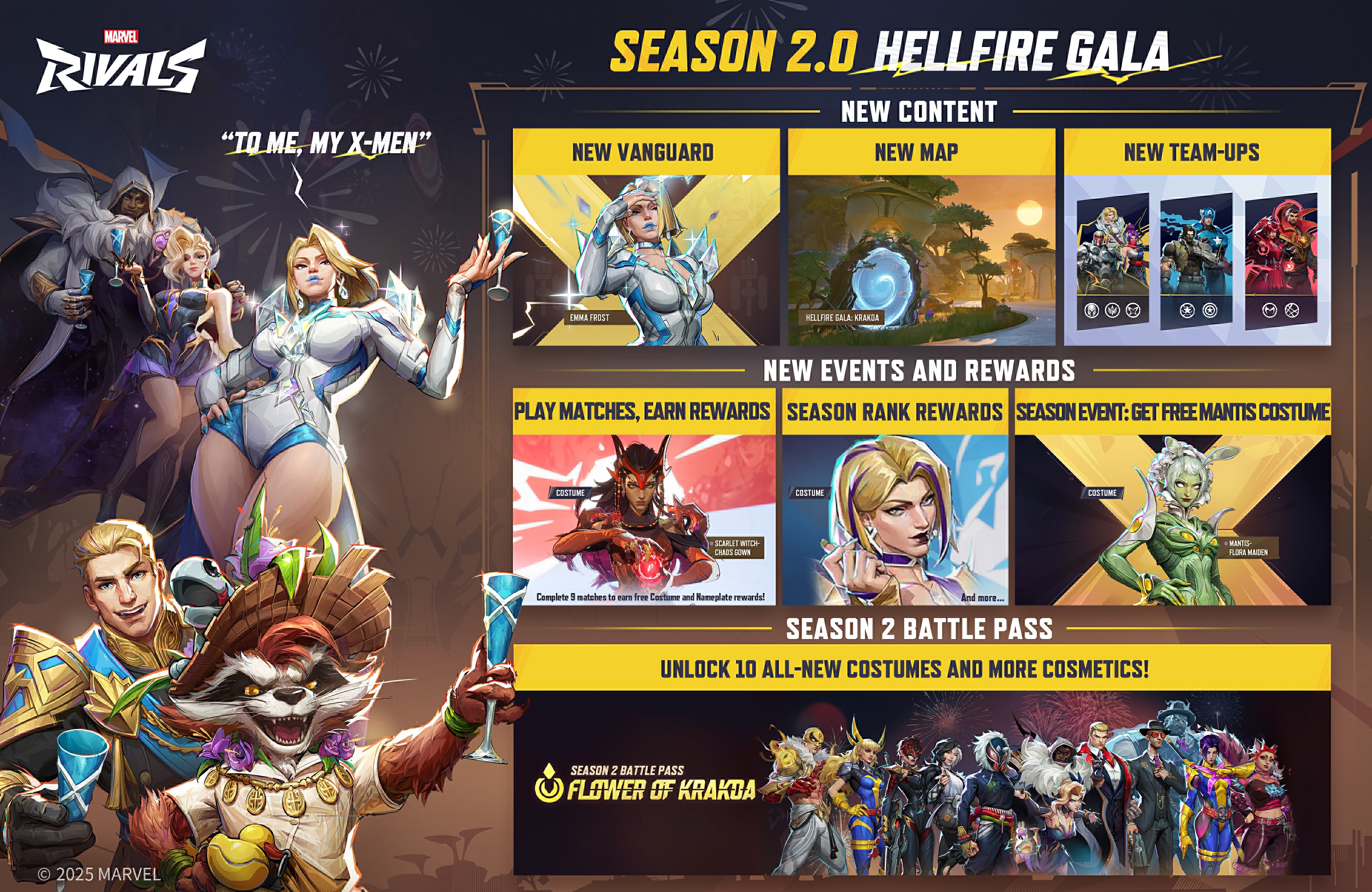 Marvel Rivals Season 2 begins now with Emma Frost, new team-ups and a PC performance boosting mode