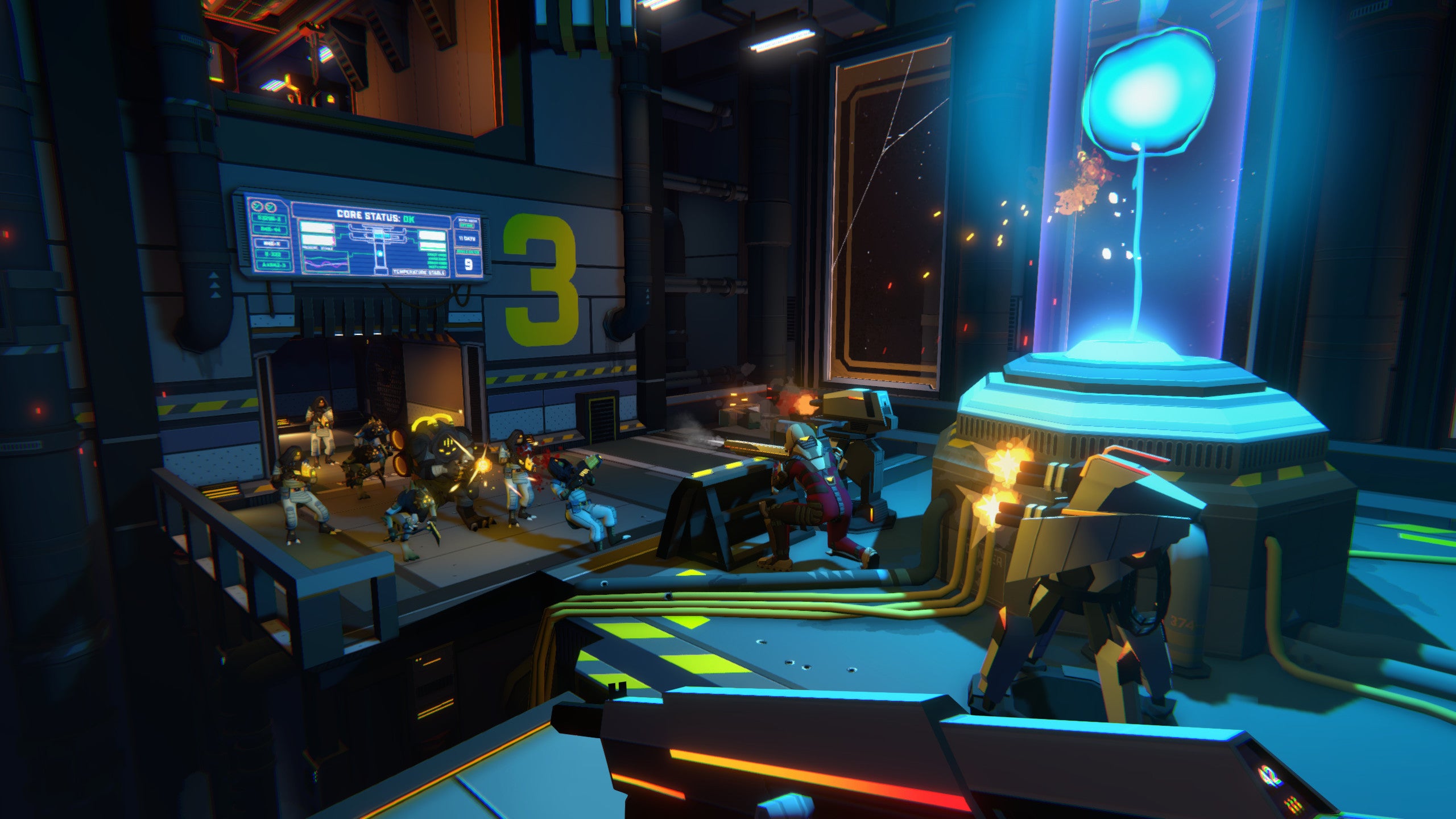 Sentry is a co-op shooter about laying traps to defend your spaceship