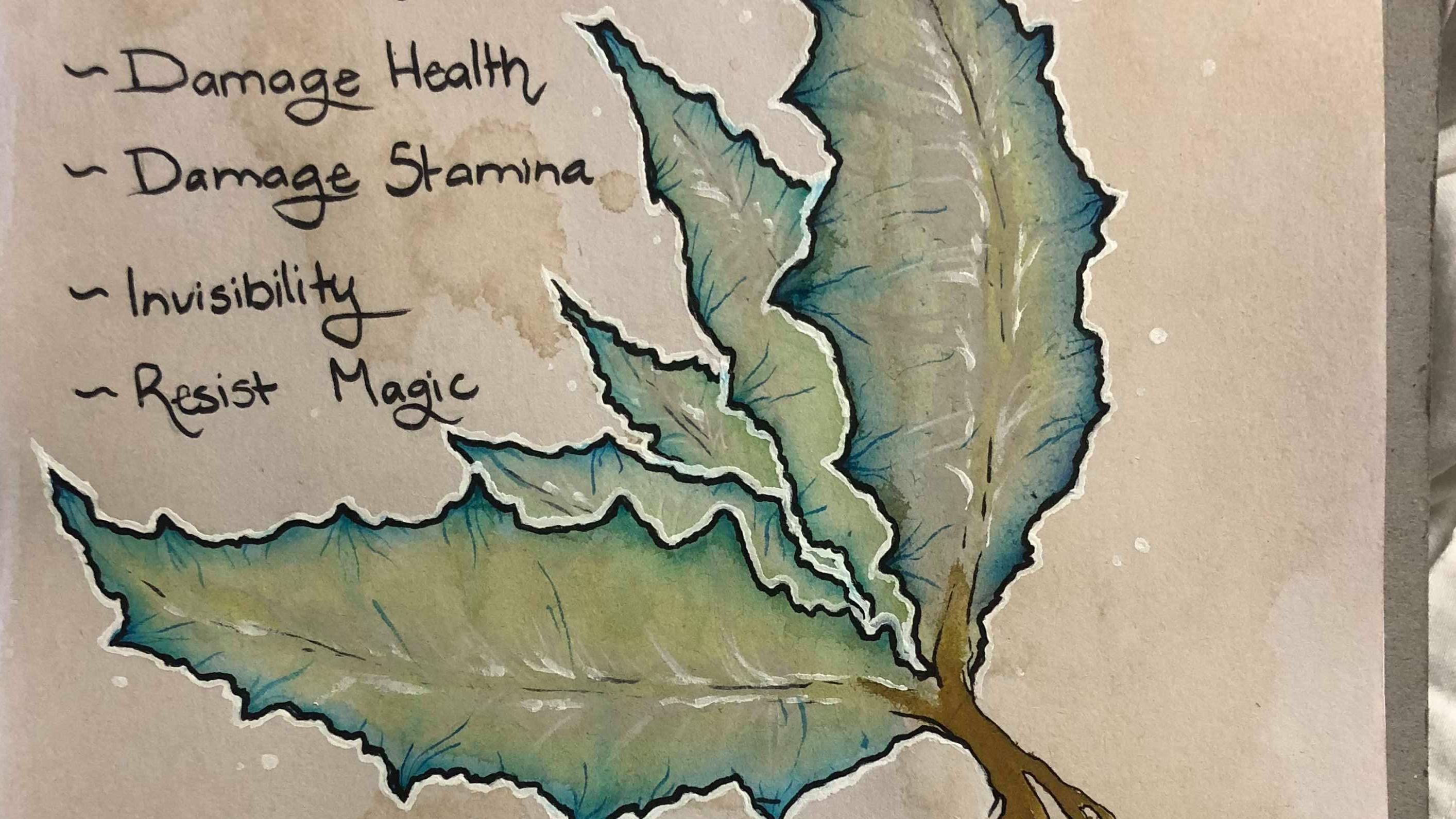 A Skyrim fan is drawing its alchemy ingredients