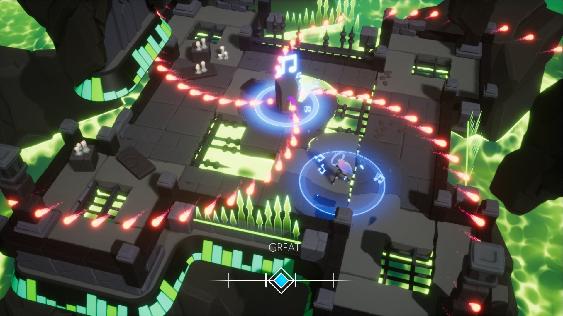 Soundfall rhythm musical shooter