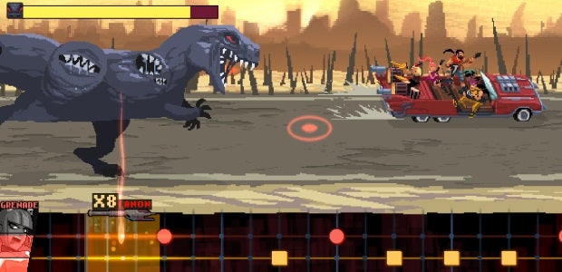 Double Kick Heroes, Rhythm-Shooter