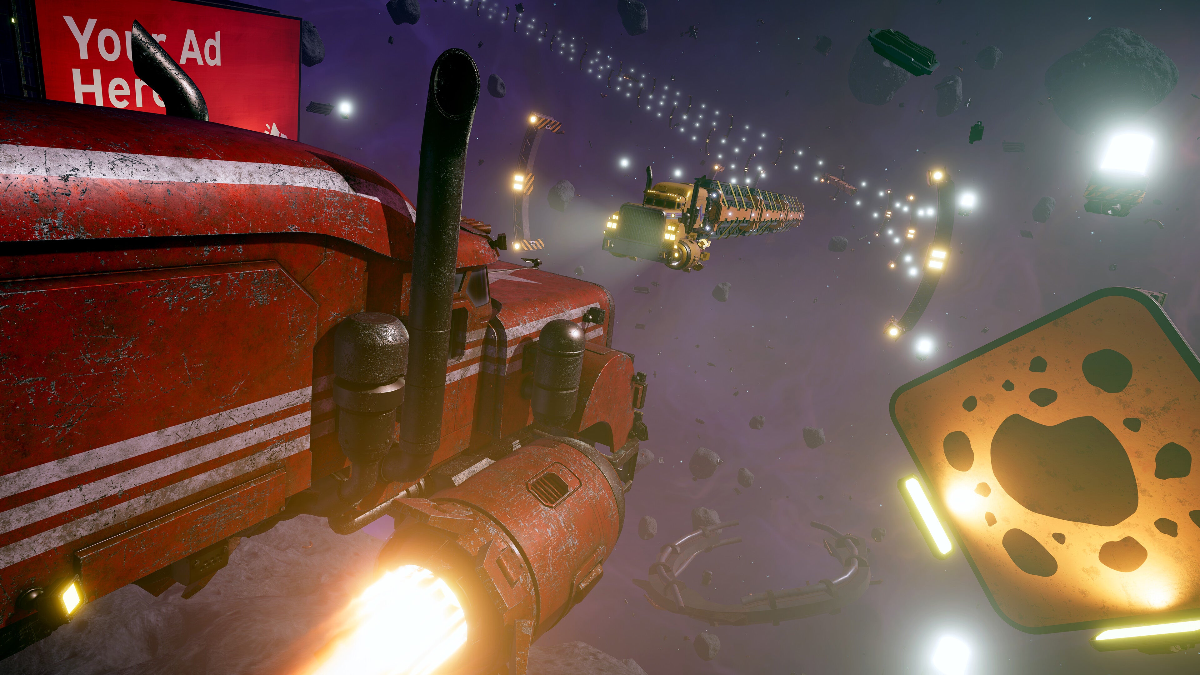 Star Trucker - who needs a mountain vista when you've got the whole of space?