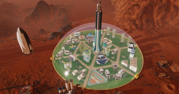 Meteors rain on the Red Planet in Surviving Mars trailer