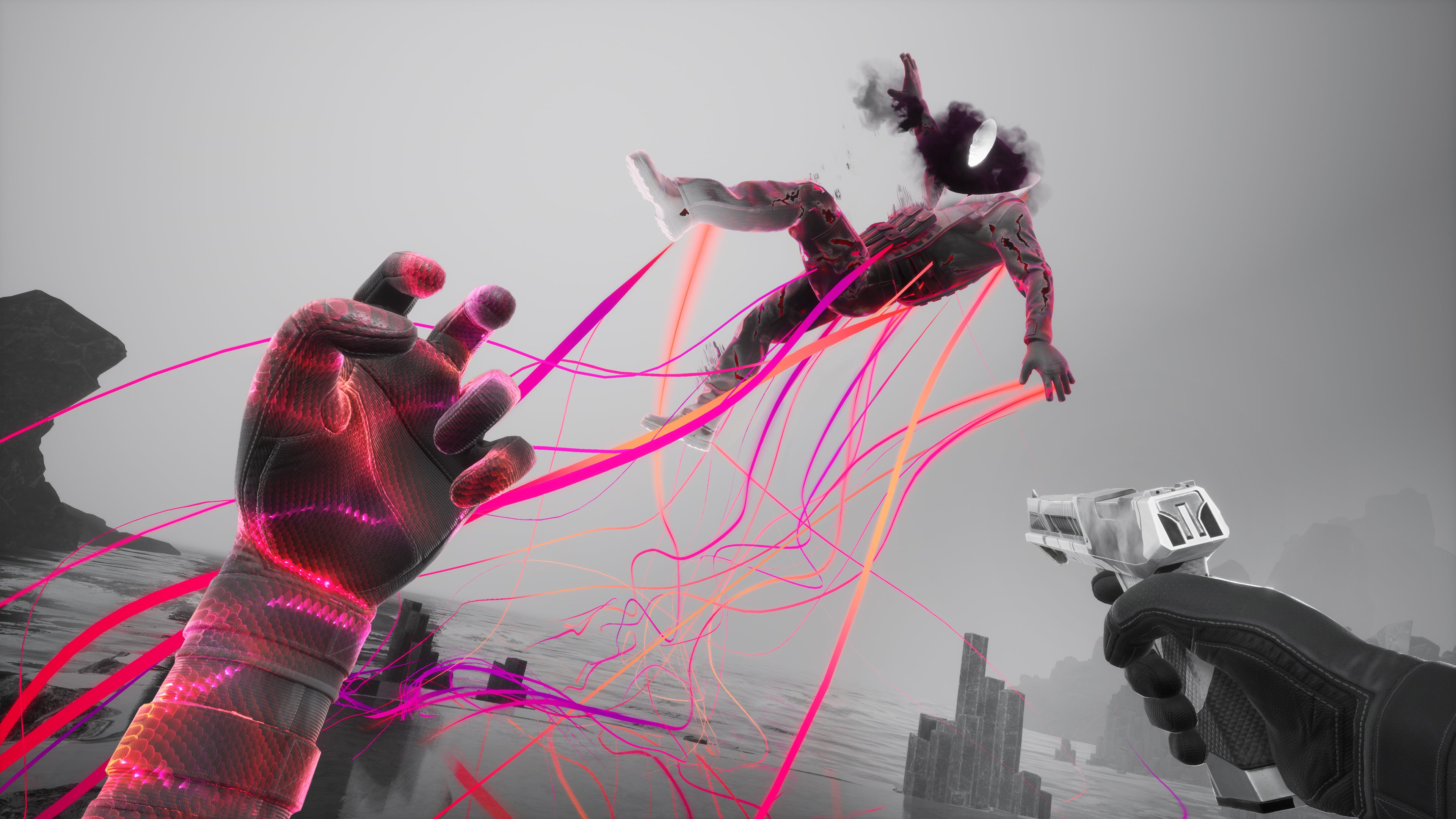 nDreams' Synapse is an telekinetic PSVR 2 shooter with a neon streak