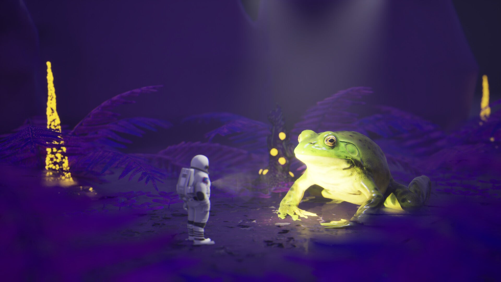 The Great Fluctus is No Man’s Sky with beans, slug milk, alien volleyball, egg arguments, and a massive flying frog