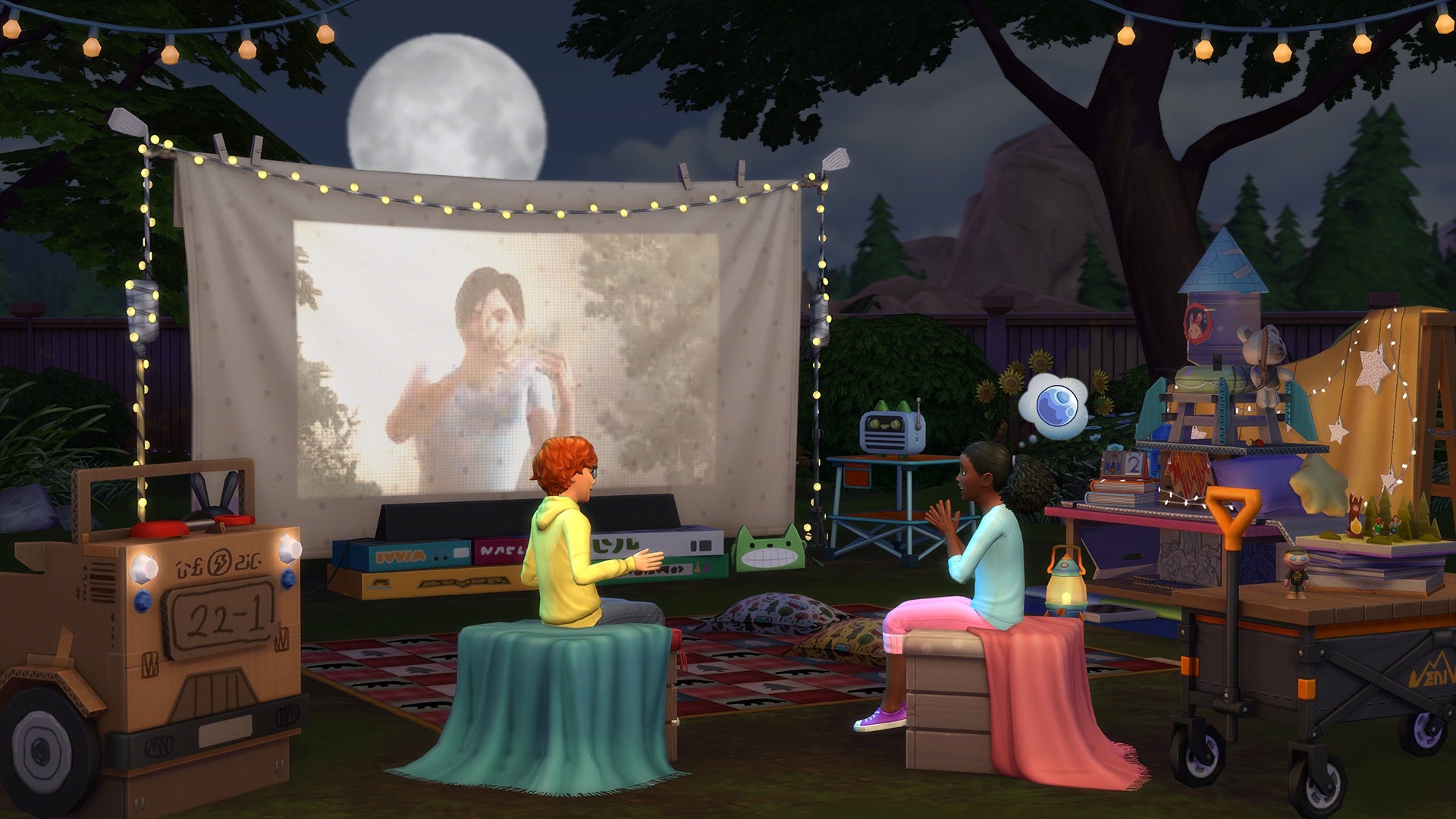 The Sims 4 Moonlight Chic Kit and Little Campers Kit will launch next week