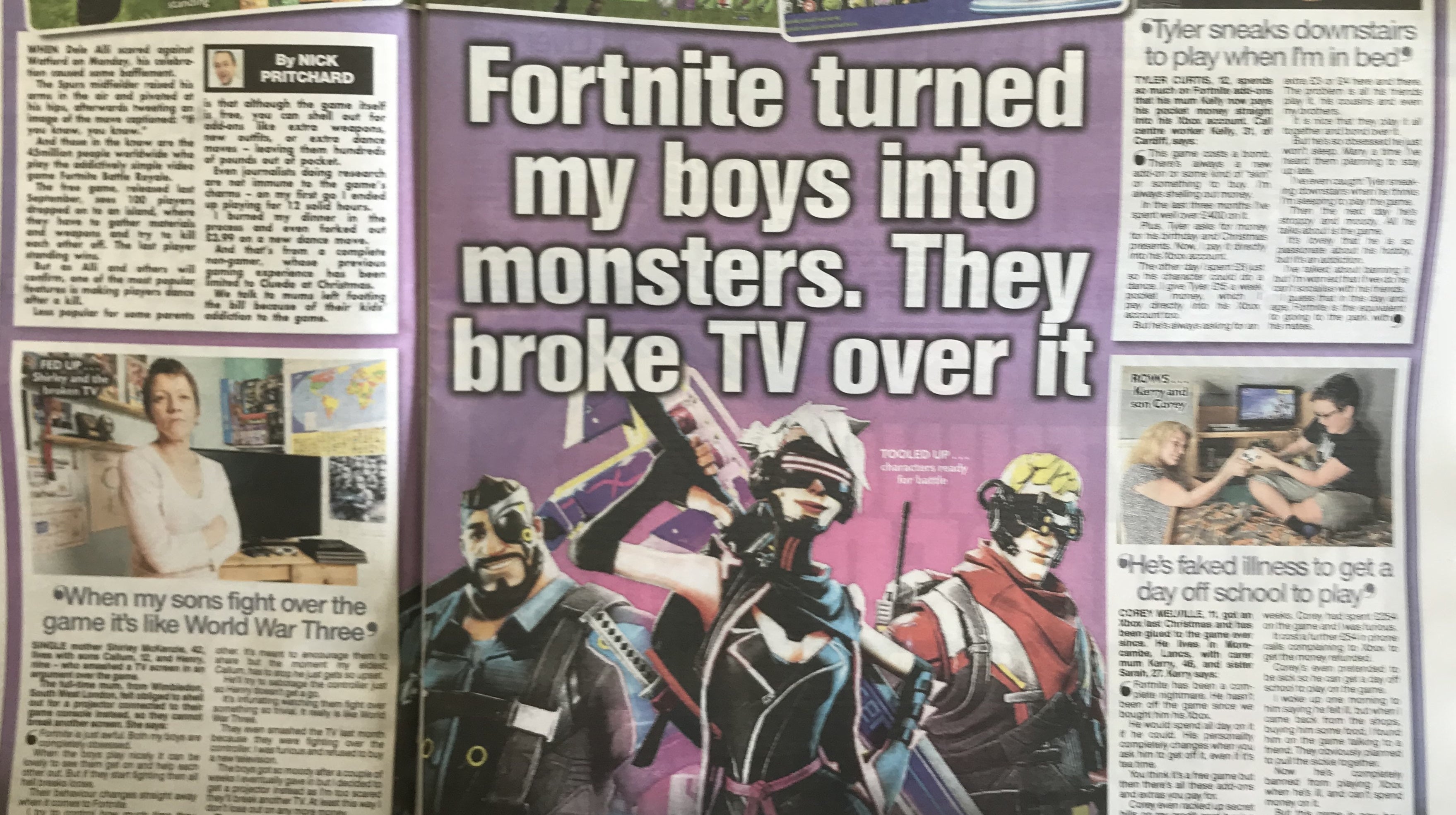 The mainstream media's inevitable attack on "addictive" Fortnite has begun