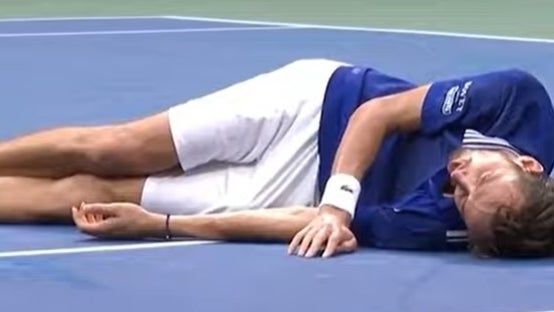 US Open tennis champ does FIFA's dead fish celebration