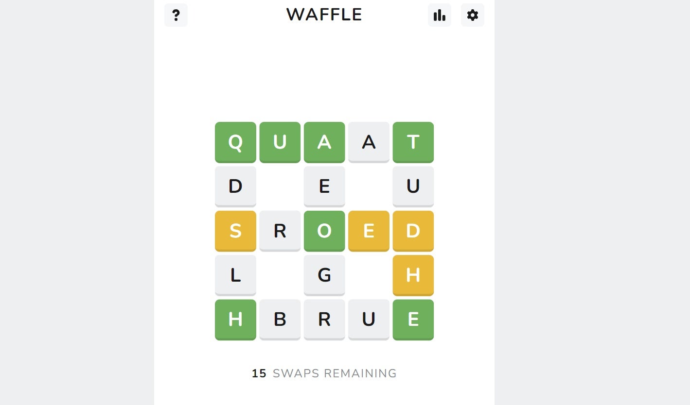 Waffle is a Wordle-like about swapping letters across a five-word grid