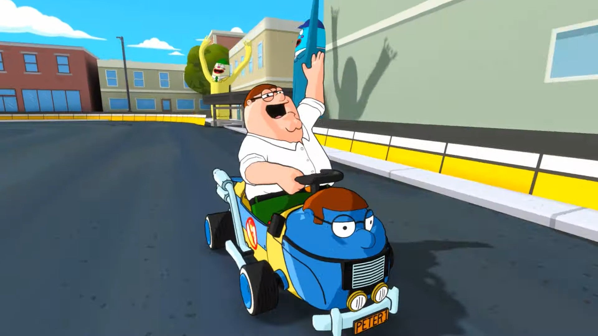 Hank Hill and Peter Griffin battle it out in Apple Arcade's upcoming kart racer