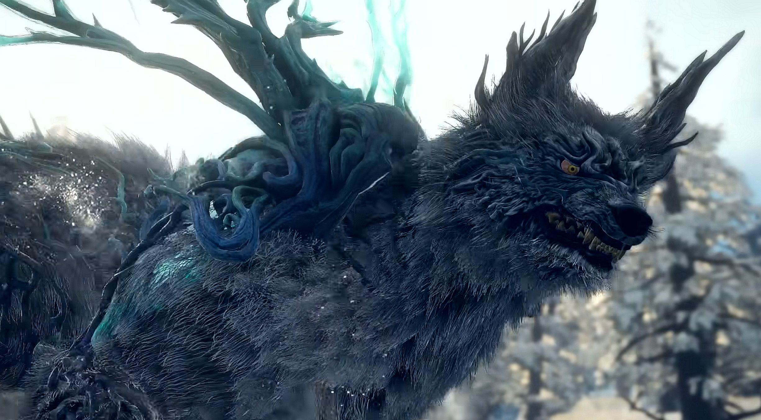 Wild Hearts gameplay video shows your character battling massive boars and a really big toad
