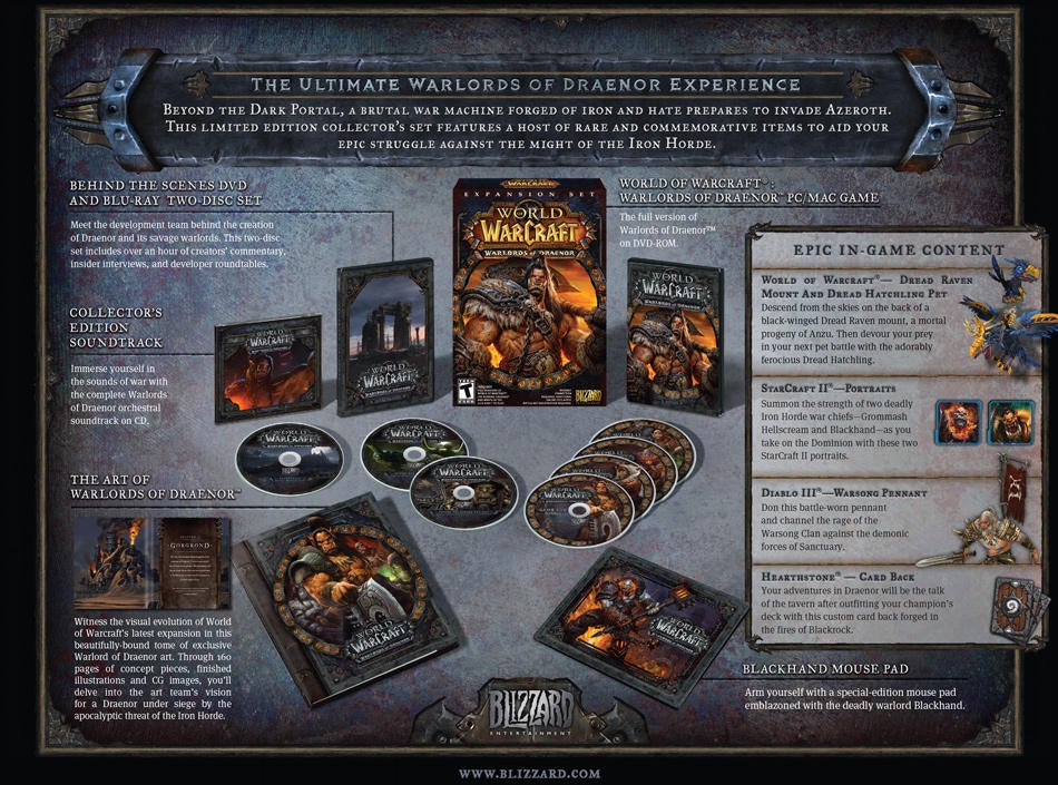 For $90 you can buy this Warlords of Draenor Collector's Edition