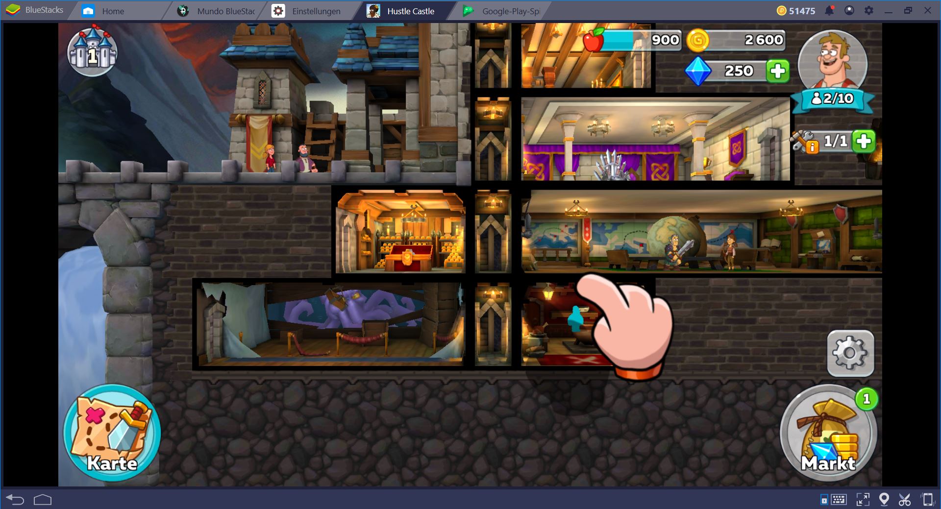 Anleitung für Bewohner in Hustle Castle: Fantasy Schloss