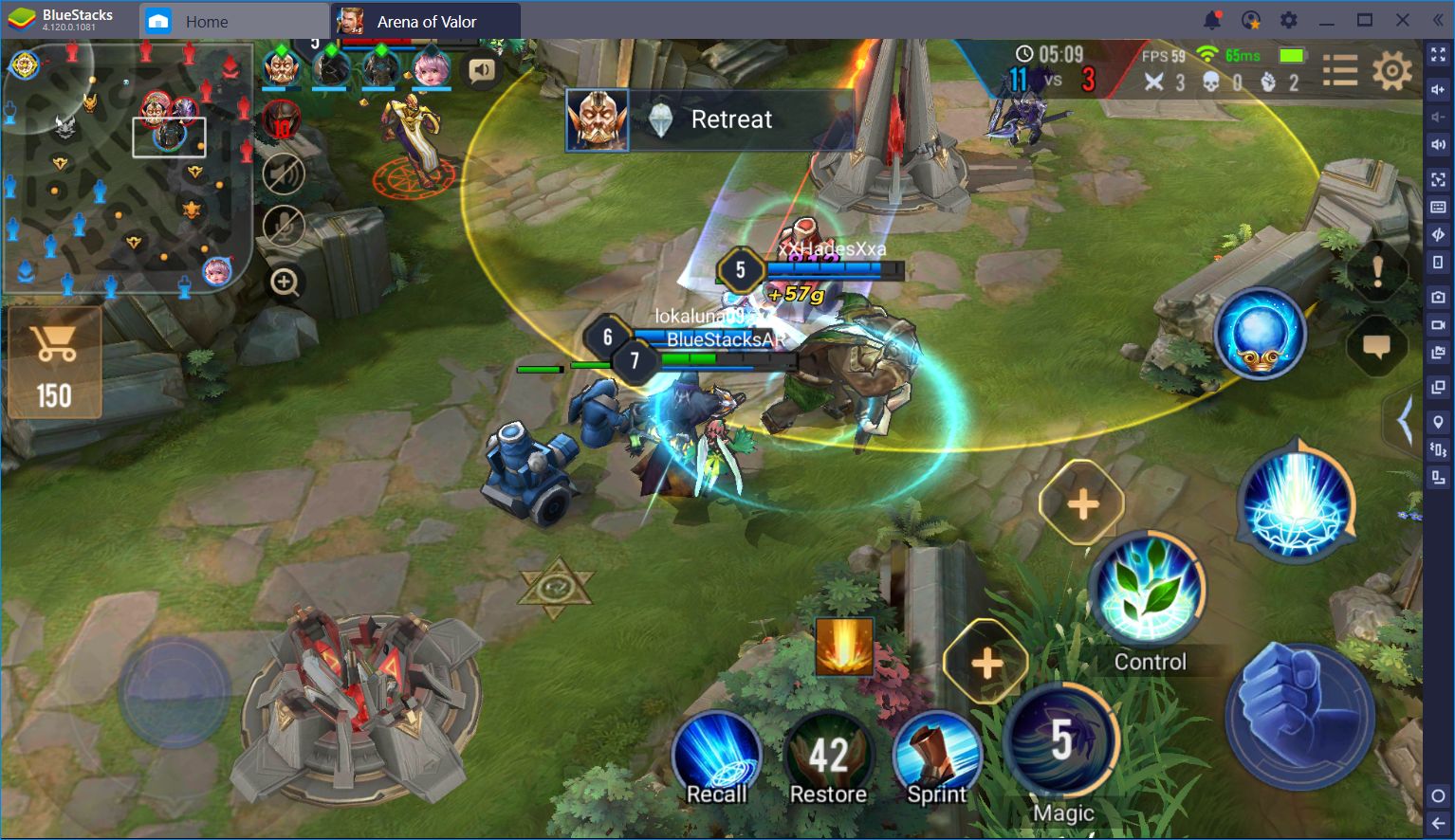 Arena of Valor on : Dominate Using the Keymapping Tool