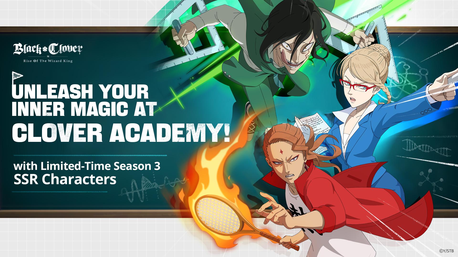Report for a New Semester with SSR Characters and an Event Arena Mode in Black Clover M : Rise Of The Wizard King Season 3 ‘Clover Academy’