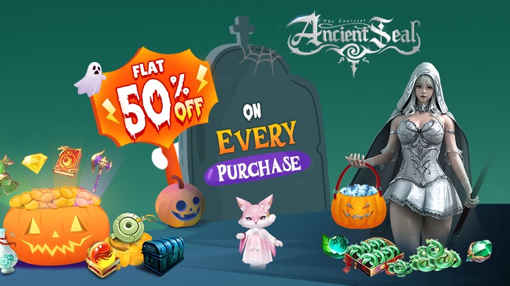 Get Flat 50% Off on Every Purchase for Ancient Seal: The Exorcist with Halloween Loot