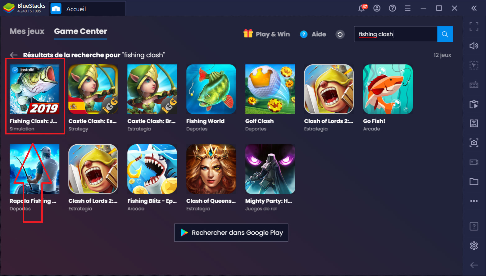Apprenez à attraper des poissons sur dans Fishing Clash