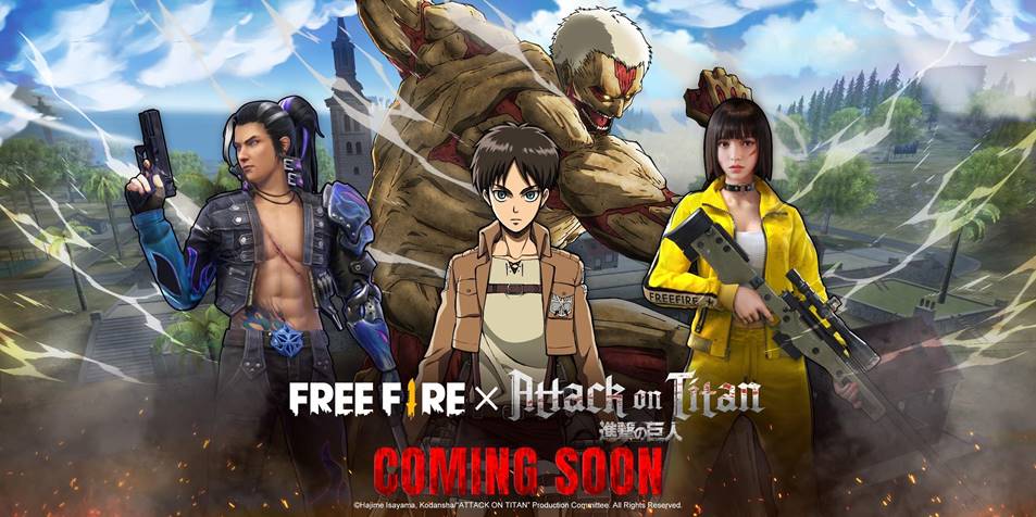 Garena Free Fire is going to collab again, this time with Attack on Titan