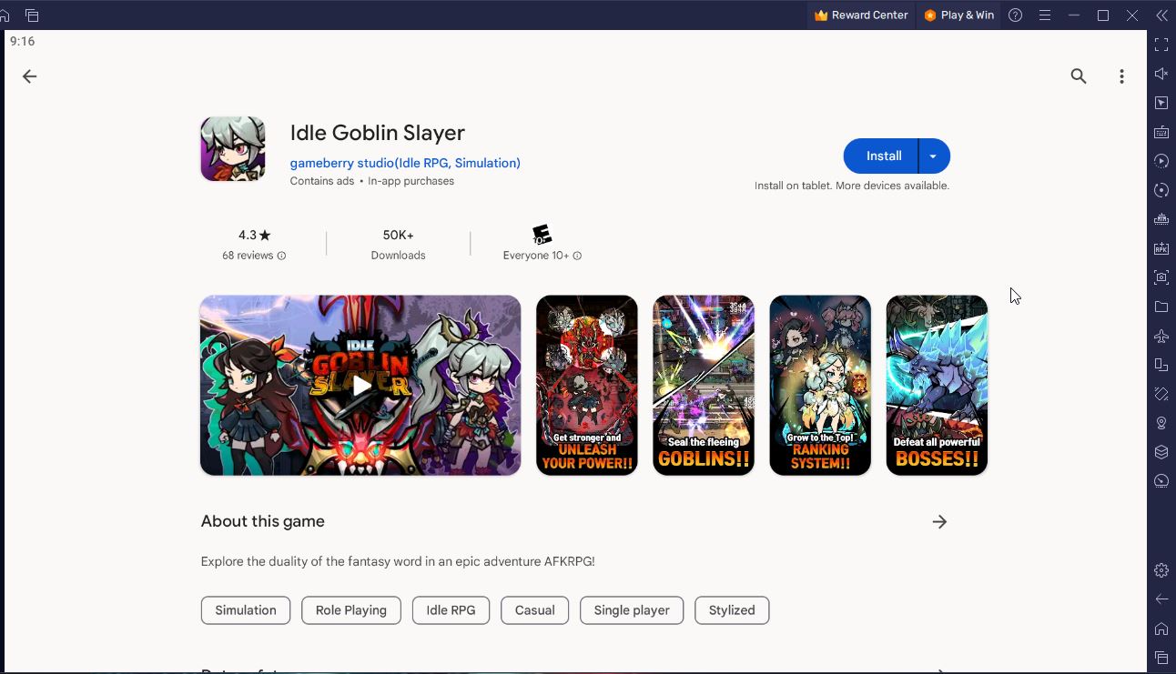 How to Play Idle Goblin Slayer on PC or Mac with 