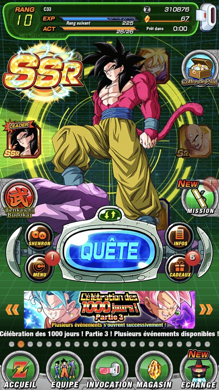 Dragon Ball Z Dokkan Battle: Quêtes et événements