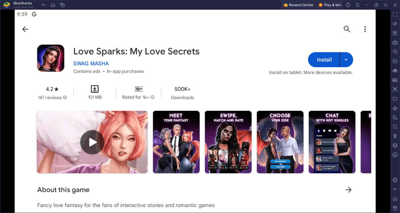 How to Play Love Sparks: Dating Sim on PC With