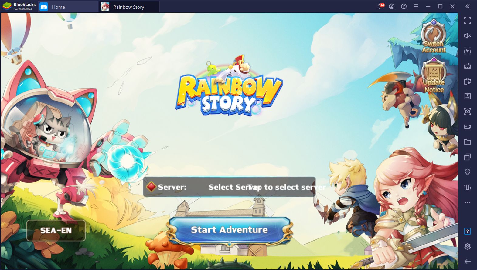 Rainbow Story - Enjoy This Sidescroller Fantasy MMORPG on PC With