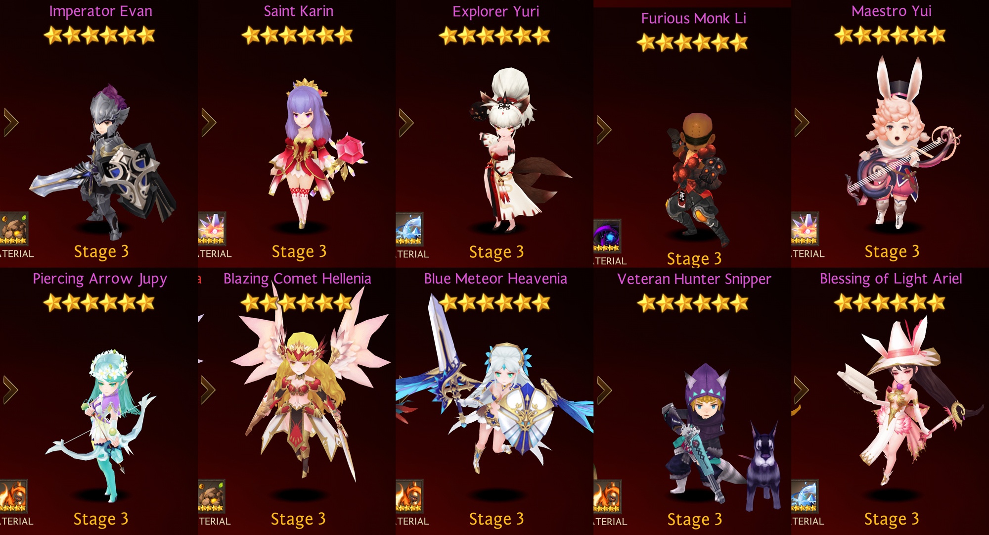 Ultimate Seven Knights faction heroes list: Evan's Expedition
