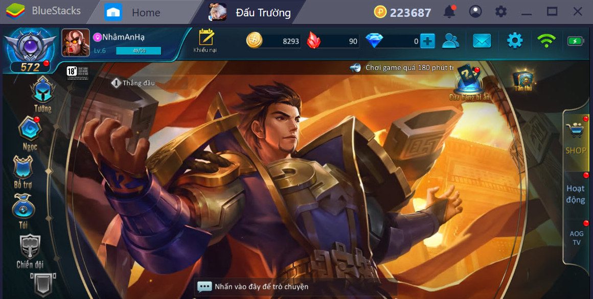 Những lưu ý khi chơi AOG - Đấu Trường Vinh Quang