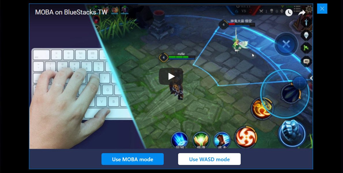 Chơi Liên Quân trên : MOBA mode vs WASD 4