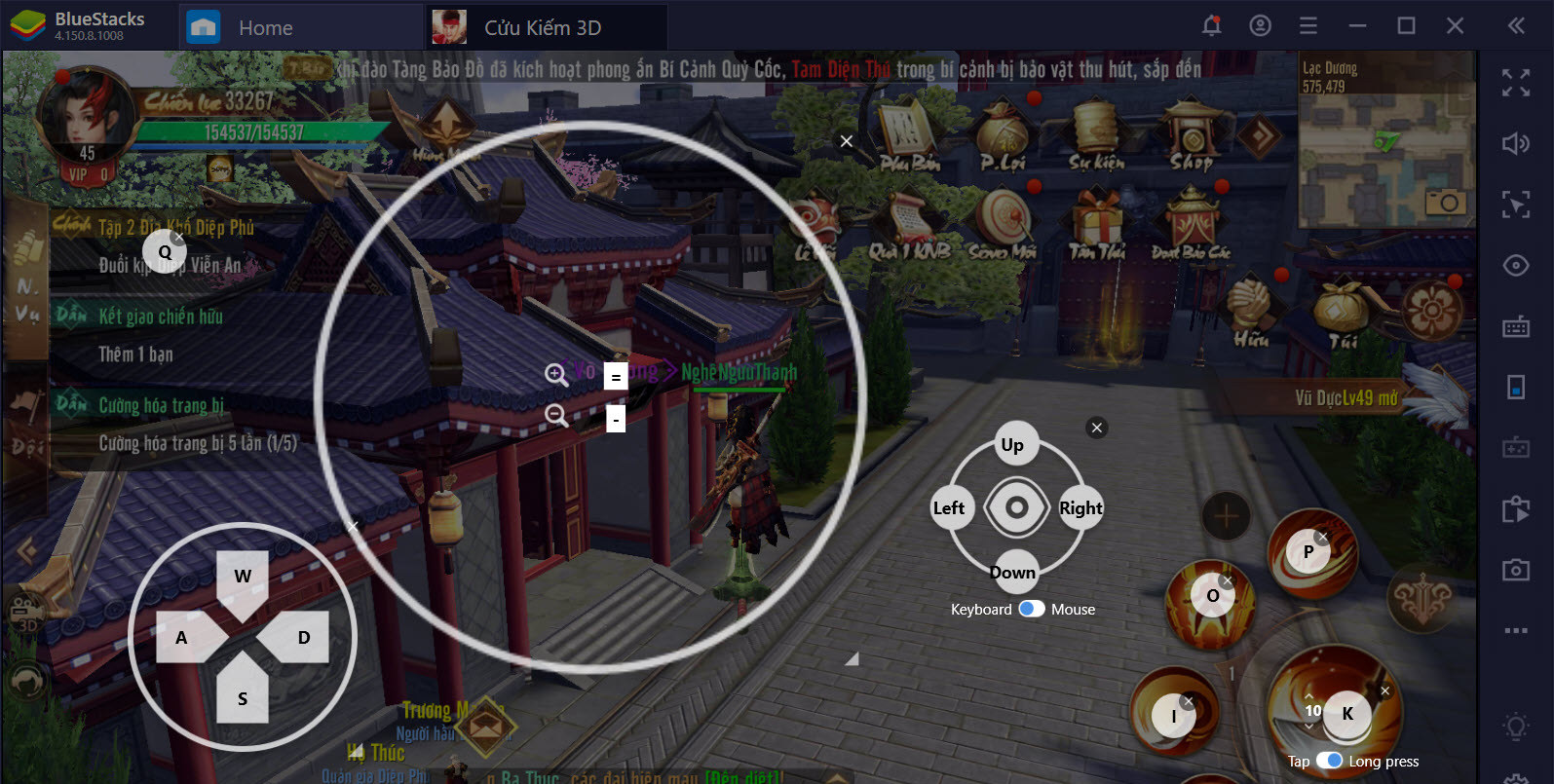 Cửu Kiếm 3D: Tuyệt đỉnh PK với Game Controls của
