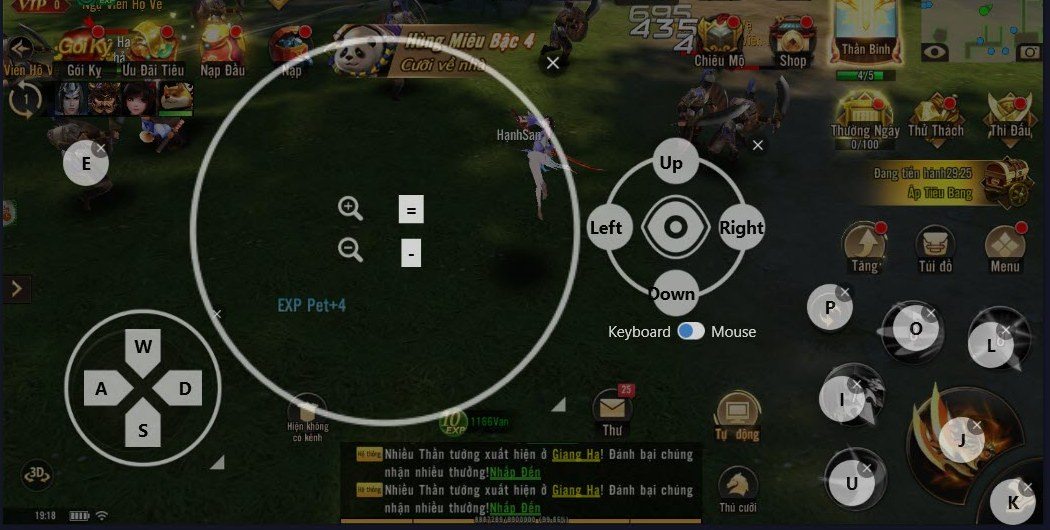 Thiết lập Game Controls khi chơi Đao Phong Giang Hồ với