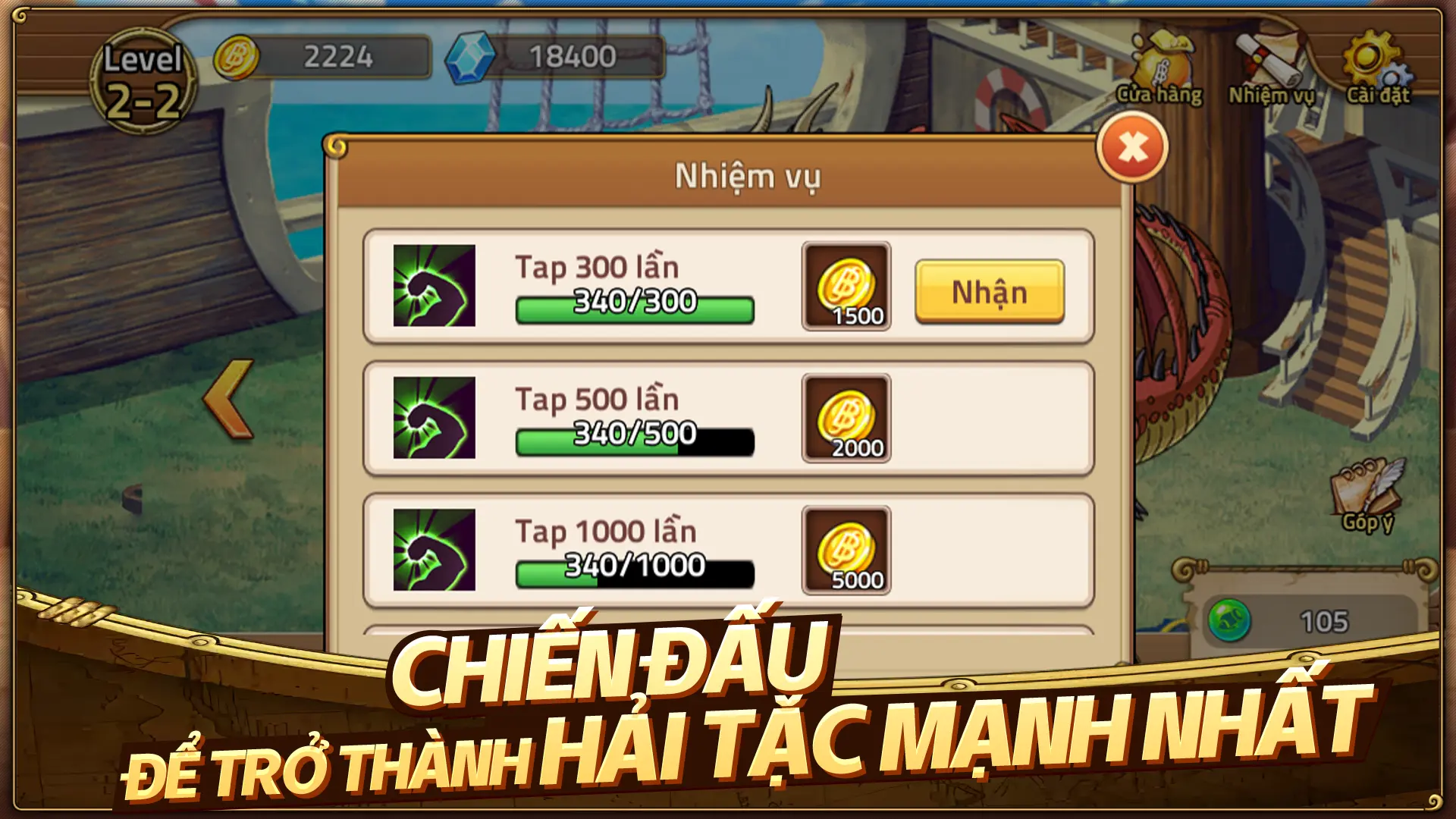 Hướng dẫn xây dựng đội hình khi chơi Huyền Thoại Hải Tặc trên PC với