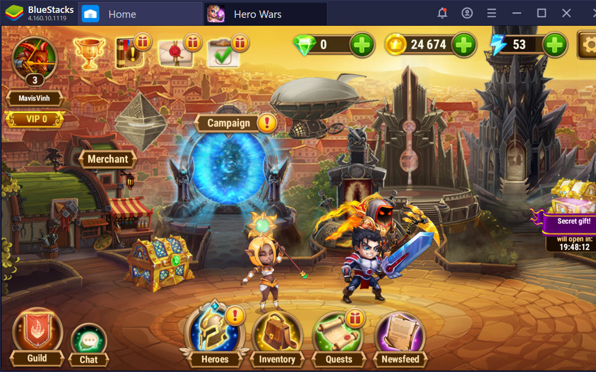 Cùng chơi Hero Wars - một game cực sáng tạo trên