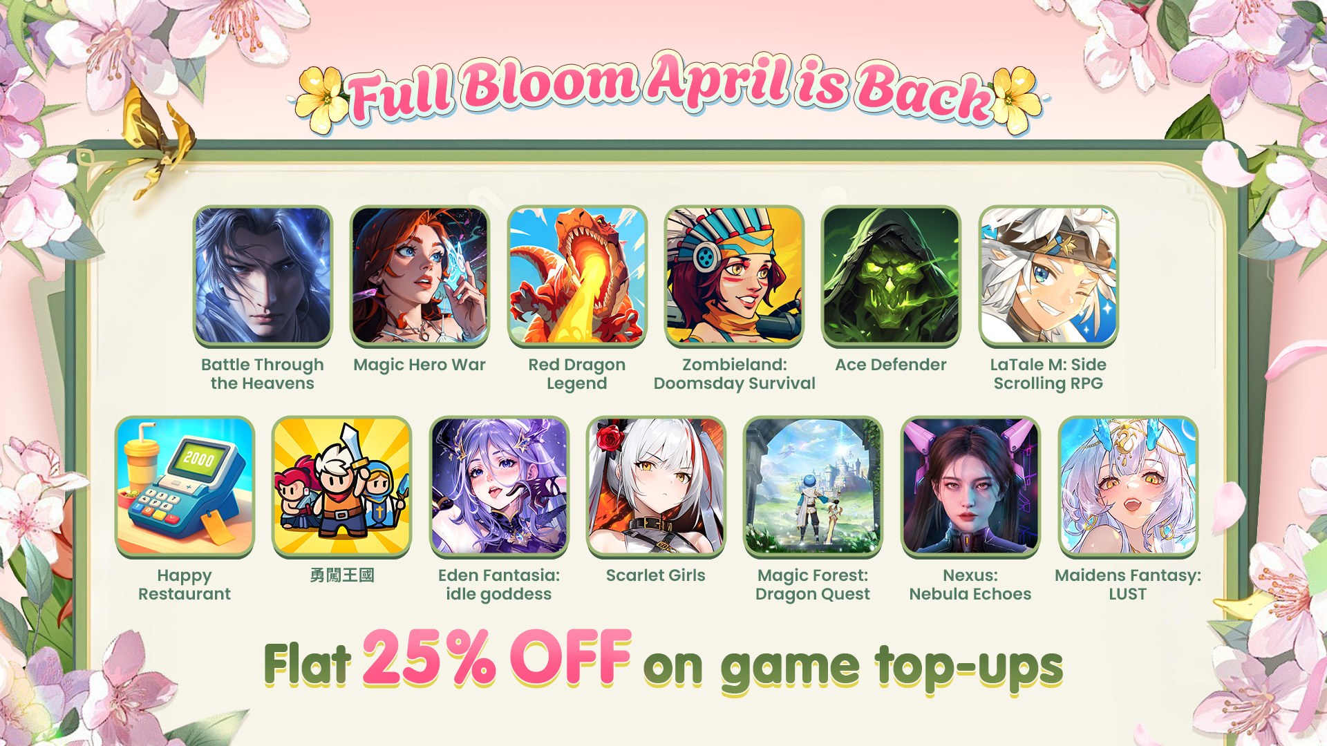 Апрельский ивент Full Bloom в Store: скидка 25% на любимые игры