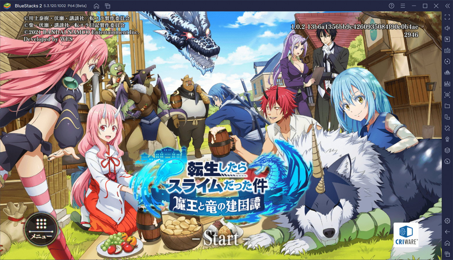 を使ってPCで『転生したらスライムだった件 魔王と竜の建国譚 まおりゅう』を遊ぼう