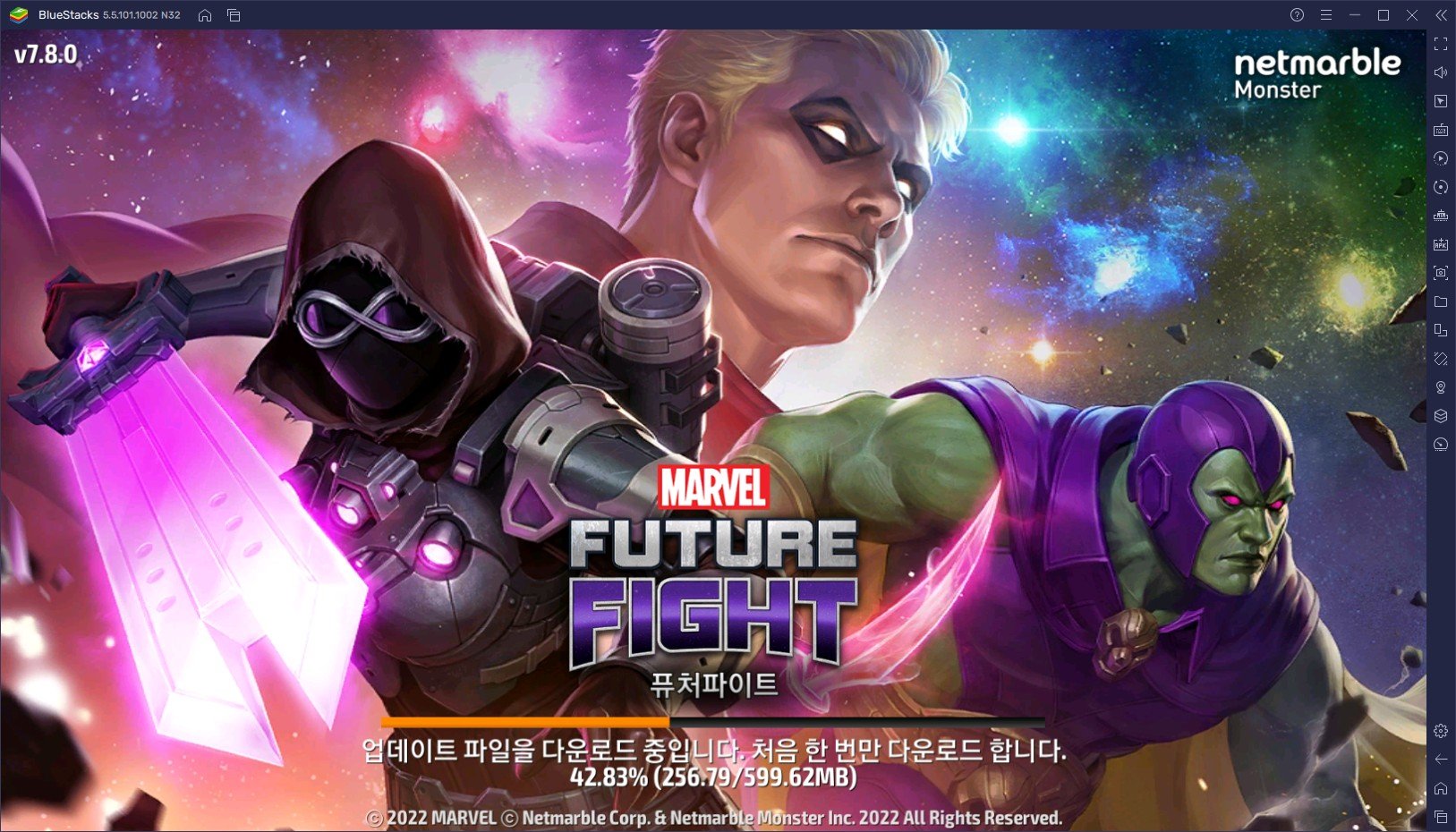 마블 퓨처파이트 신규 테마 업데이트, 인피니티 워치를 블루스택 10에서 만나봐요!