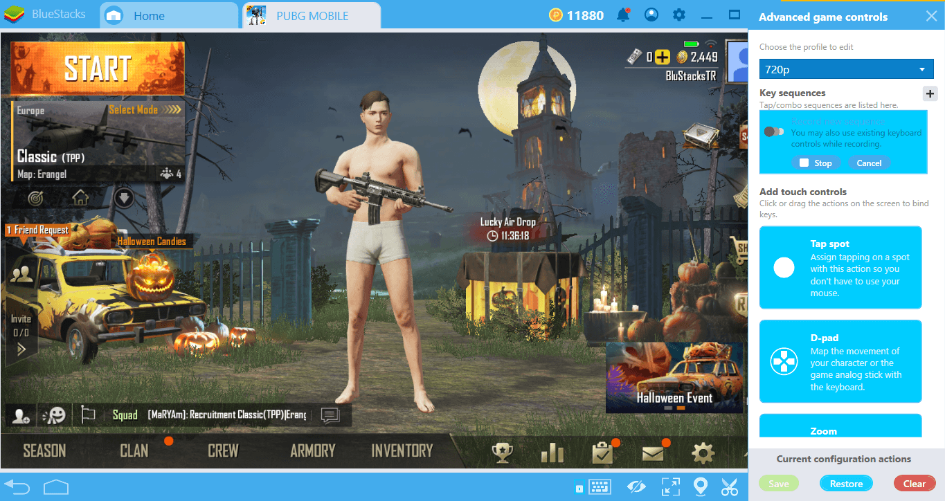 Sử dụng Combo Key của để hành động cực nhanh trong PUBG Mobile
